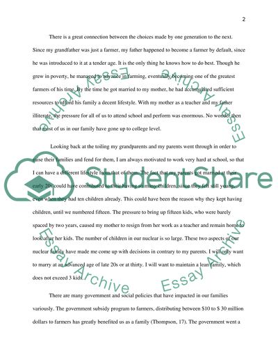 Family, Work, and Social Policy Paper