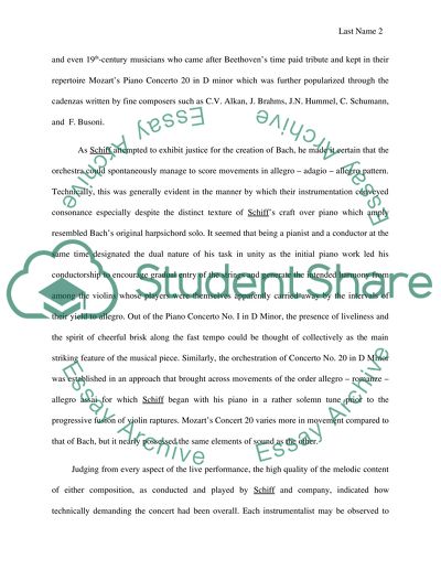 Andras Schiffs Concert