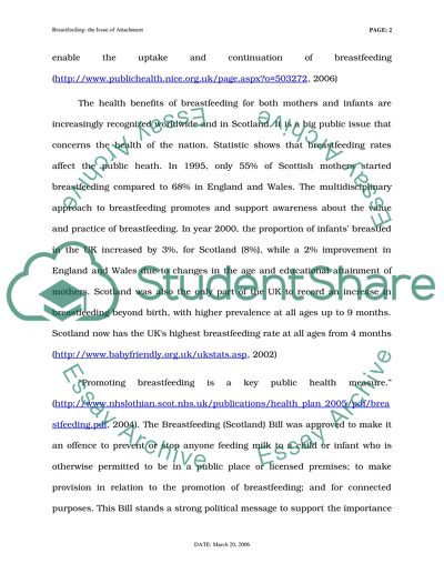 Breast Feeding the Issue of Attachment