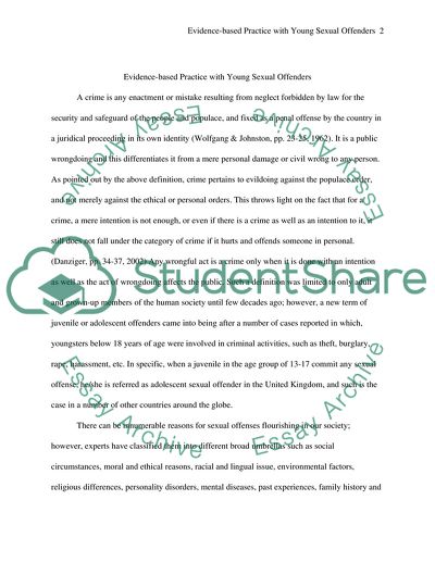 Evidence-Based Practice with Young Sexual Offenders