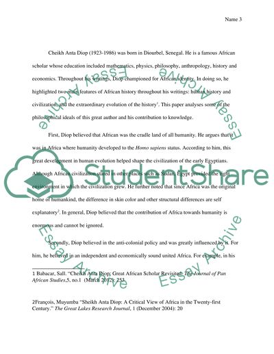 Biography of Cheikh Anta Diop