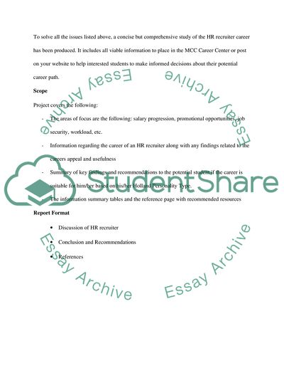 Human Resources Recruiter Career