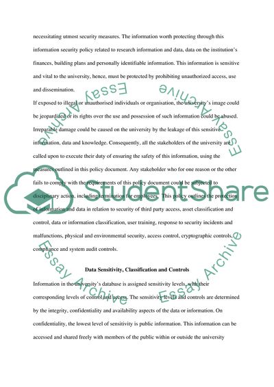 Information Security Policy for ABCD University