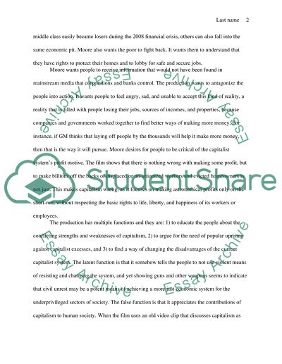 Documentary Capitalism: A Love Story by Michael Moore