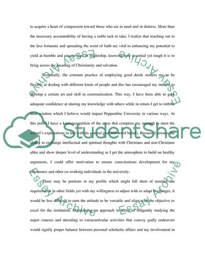 Contribution to the University