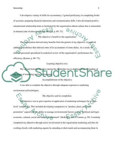 Internship Report on Accounting