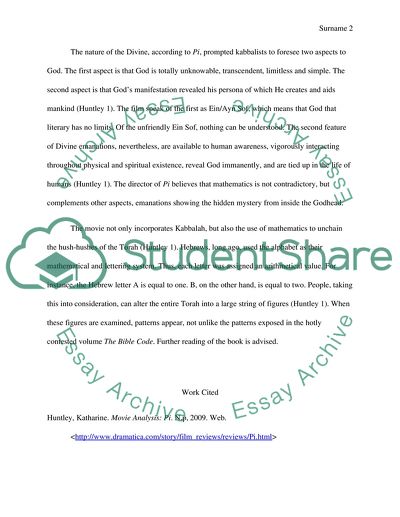 PI Darren Aronofsky 1998