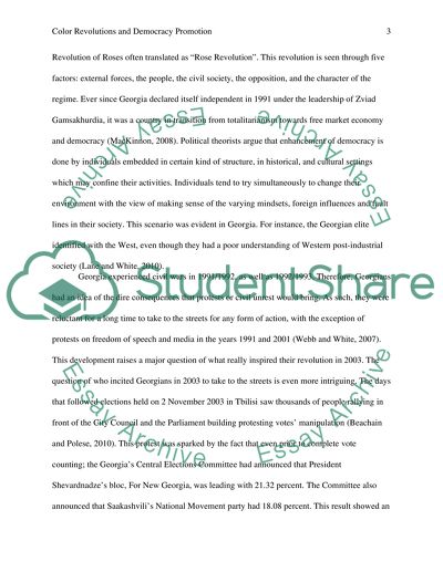 Color Revolutions and Democracy promotion