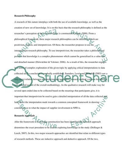 Suppliers Involvement in New Product Development