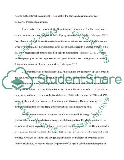 Properties to Sustain Life