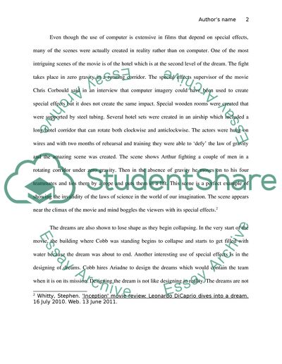 Special Effects in the Movie Inception