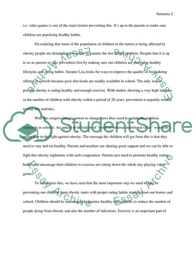 Preventing Obesity in Children