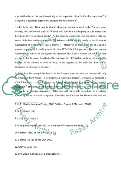 The Provisions of the Land Registration Act