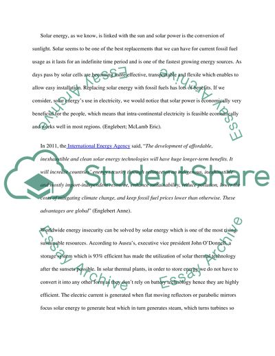 Energy Sources of the Future