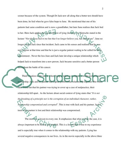 The Importance of Being Honest: The Doctor