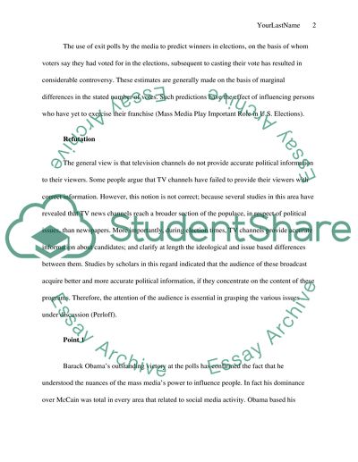 The influence of mass media in the american election