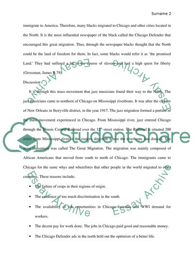 Chicago Jazz and the Great Migration