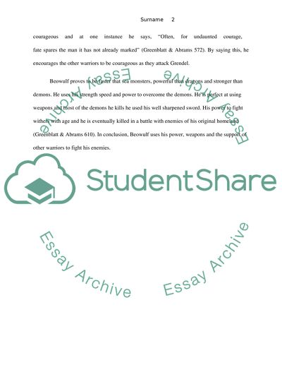 The Analysis of Beowulfs Tactics