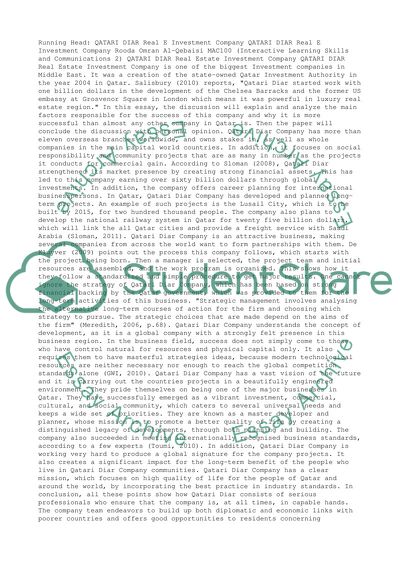 QATARI DIAR Real Estate Investment Company