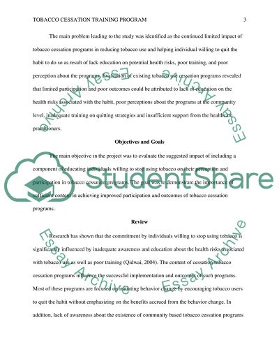 Tobacco Cessation Training Program