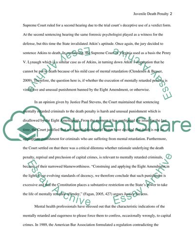 JUvenile Death Penalty