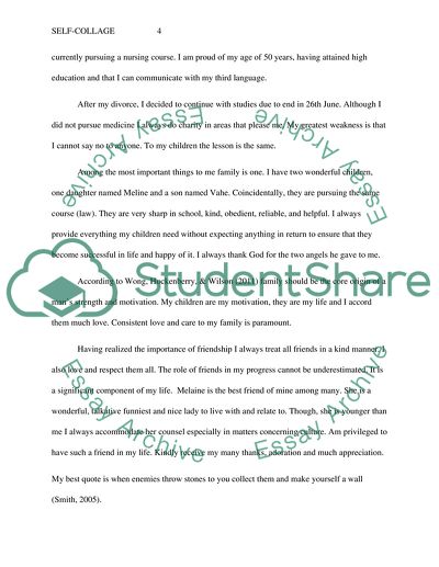 Mental Health assignment SELF Collage