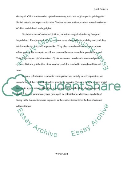 European Imperialism in Africa and Asia