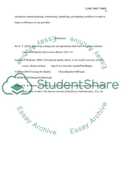 Quality Improvement Issue