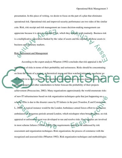 Operational Risk Management