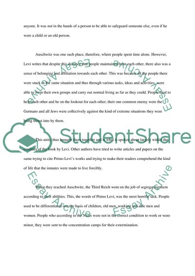 Survival in Auschwitz