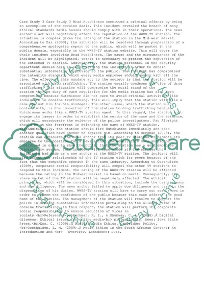 Analysis of Brad Hutchinson Case