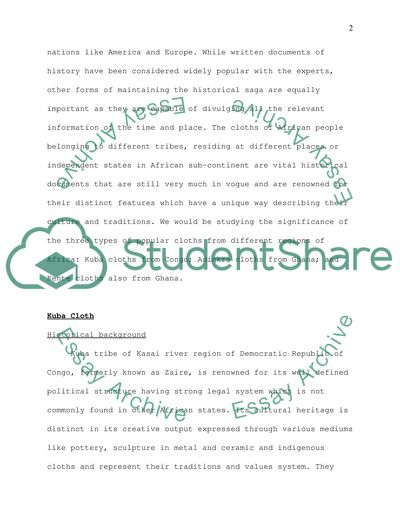 The Aspects of African Textiles