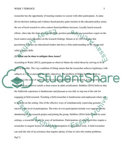 The Researcher as a Participant