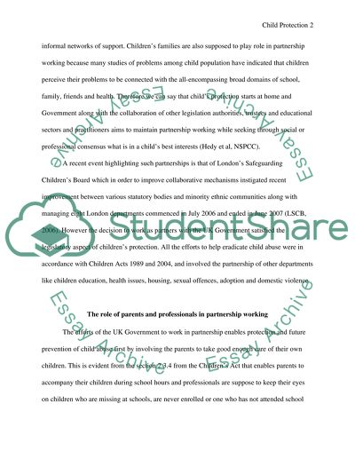 Government Guidance on Child Protection