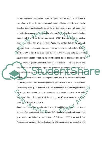 Corporate governance in Islamic banks