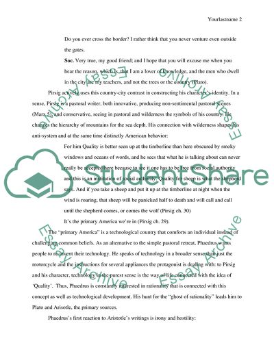 Plato and Aristotle in Robert Pirsigs Zen and the Art of Motorcycle Maintenance