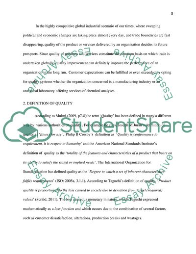 Quality Issues in the Analytical Laboratory