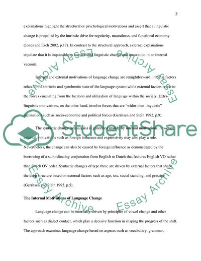 Motivation of Language Change