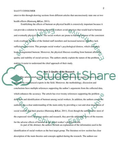 Burnout and Physical Health among Social Workers