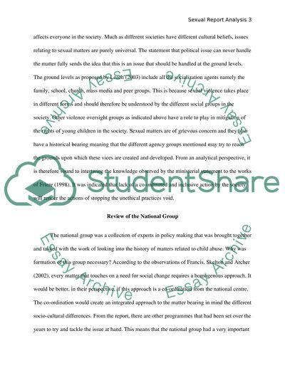 Sexual Violence against Children and Vulnerable People