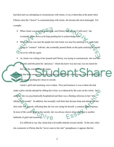 Suicide in the movie What Dreams May Come