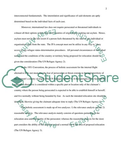 Internal Flight, Relocation, and Protection Alternative