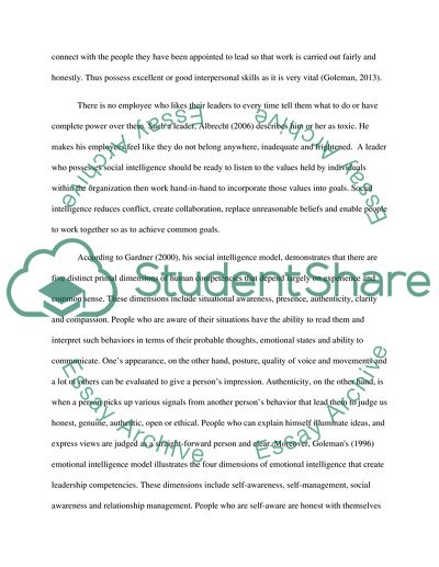 Social Intelligence and Leadership