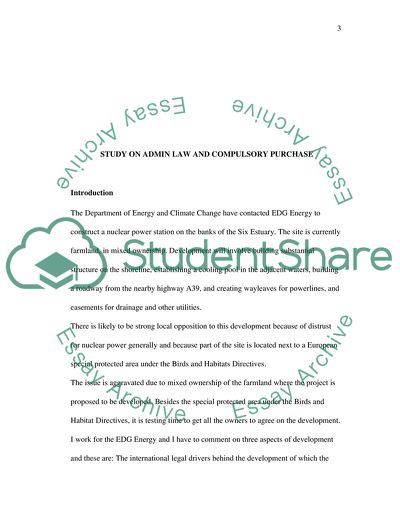 Admin Law and Compulsory Purchase