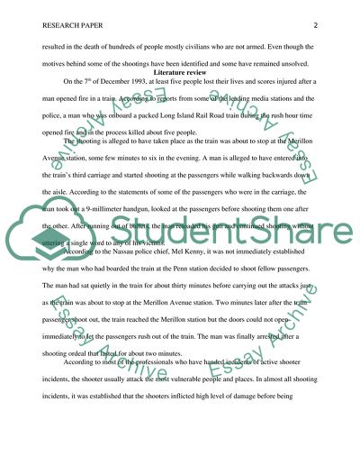 Response of the New York City Police Department during an Active Shooter incident at Penn Station