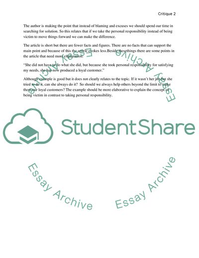 Taking Responsibility by A. S. Emily