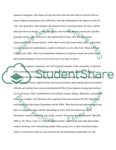 History of Japanese Internment Camps