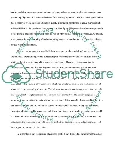 How managemnet team cam have agood fight