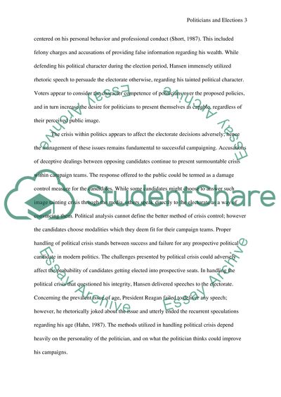 Politicians and Elections