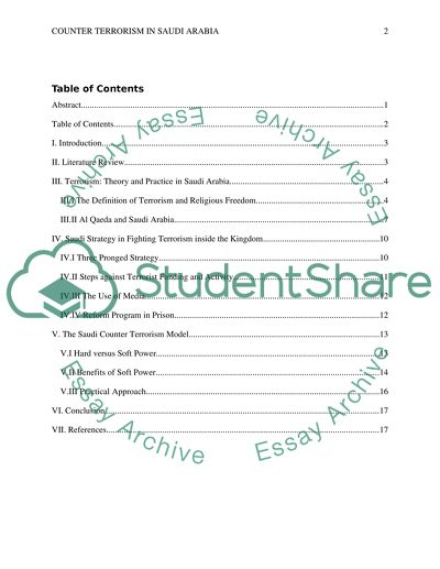 Counter terrorism dissertation
